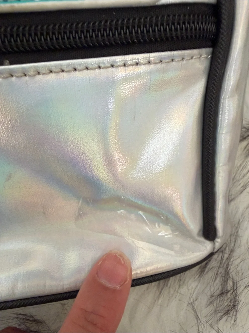 Star Wars Grogu Baby Joda Holographic Silver Mini Backpack